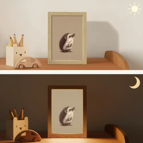 Egel - Snuitje - Bruin - Stekels Light Box met kabel klein -sfeer3_kind