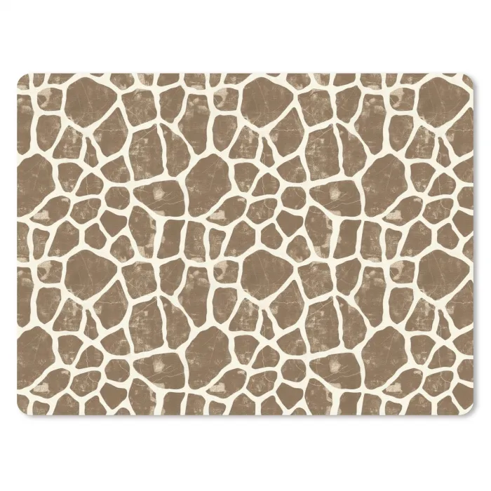 Giraf - Klassiek - Bruin muismat rubber klein 262 -3d