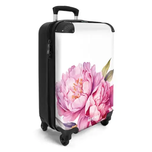 Vintage bloemen - Pioenrozen NBS - Handbagage koffer - Kinderen Unisex middel -productfoto_3d