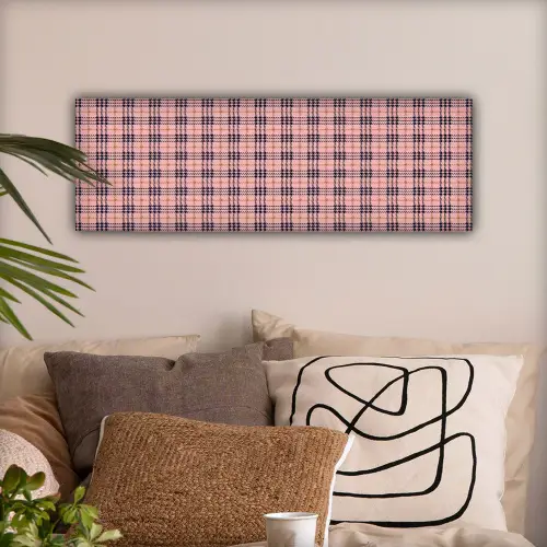 Plaid - Patroon - Schotse - Roze canvas 2cm klein 828 -sfeer1