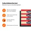 Sardines - Rood en beige strepen Inductie beschermer vinyl 3mm klein -zzzzzzz-td-ups