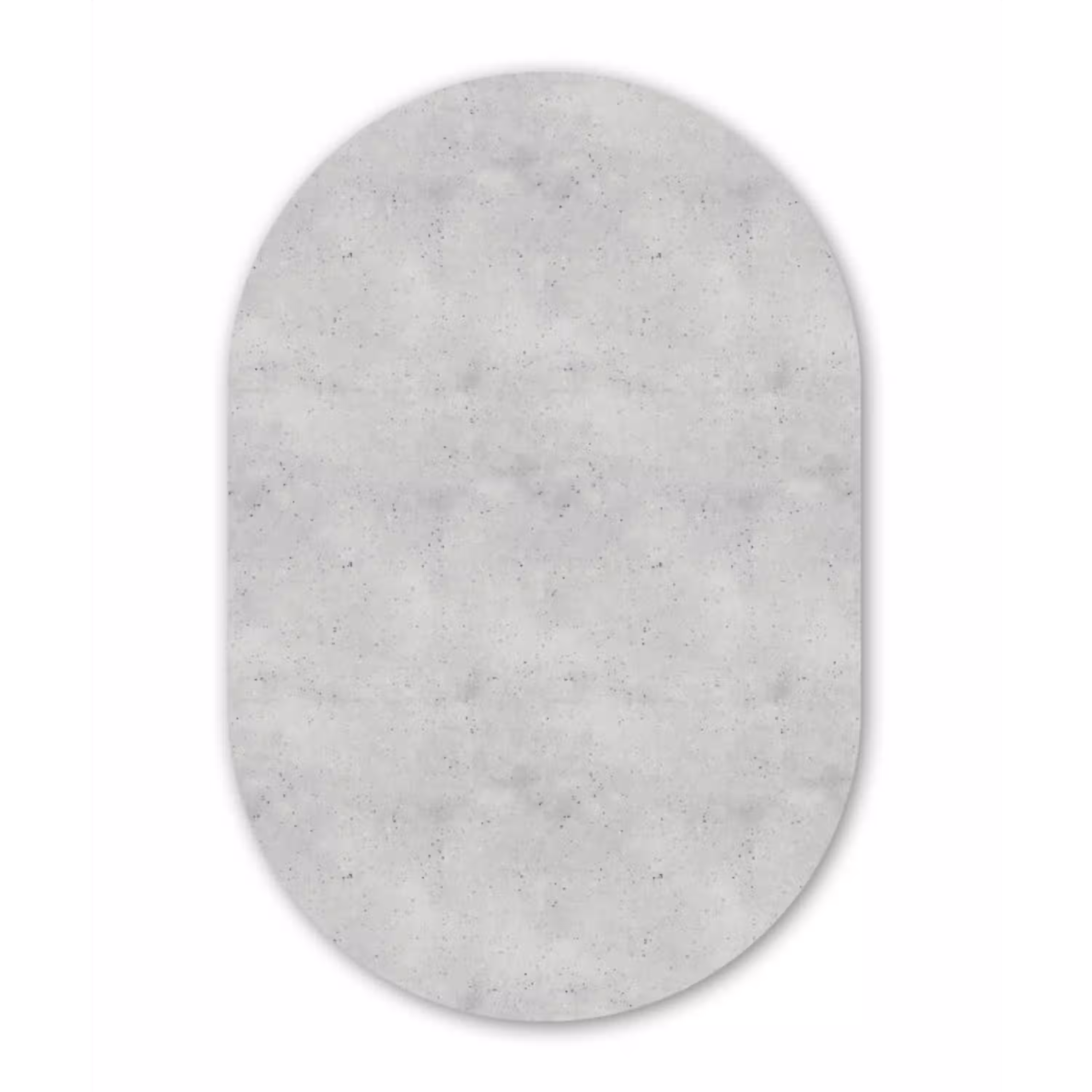 Grijs - Beton - Neutraal Wandcirkel Ovaal Aluminium middel 839 -3d