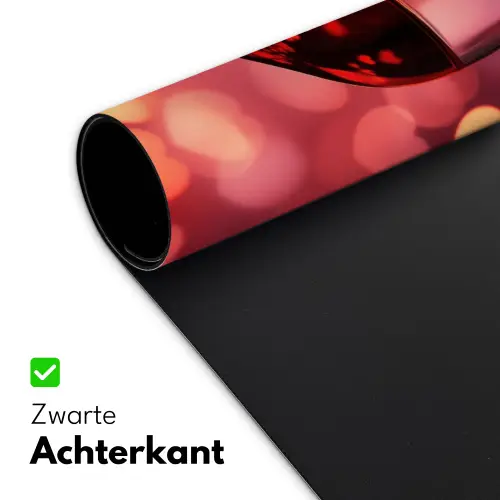 Rood - Wijn - Hartjes Muismat XXL klein -sfeer2
