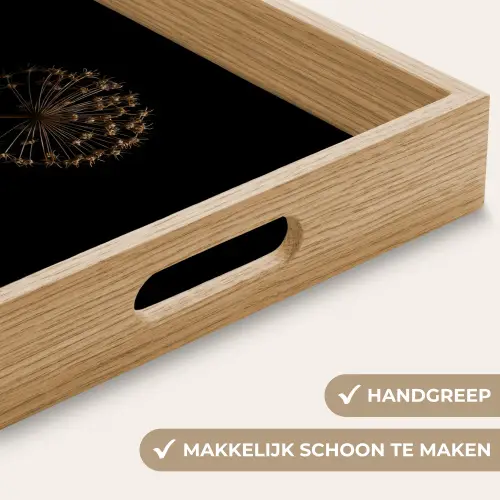 Bol - Gedroogd - Vaas - Zwart Dienblad Rechthoek middel -USP_HandgreepNL