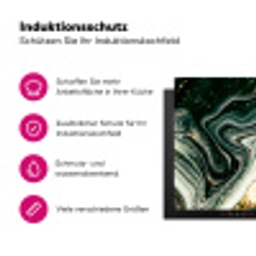 Golvend Marmer met Gouden Glans Inductie beschermer vinyl 3mm klein -zzzzzzz-lf-ups