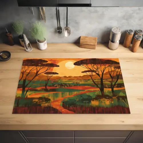 Landschap - Afrikaans - Zon Inductie beschermer vinyl 3mm klein -sfeer5