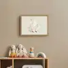 Eenhoorn - Bloemen - Beige Light Box met batterij (Wandlamp kind) middel -sfeer2_kind