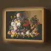 Stilleven met bloemen en fruit - Kunstwerk - Oude meesters Light Box met batterij (Wandlamp) middel -z3d_website