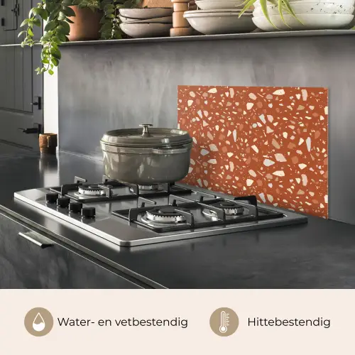 Terrazzo - Patroon - Klei keuken achterwand spatscherm klein 900 -usp_NL