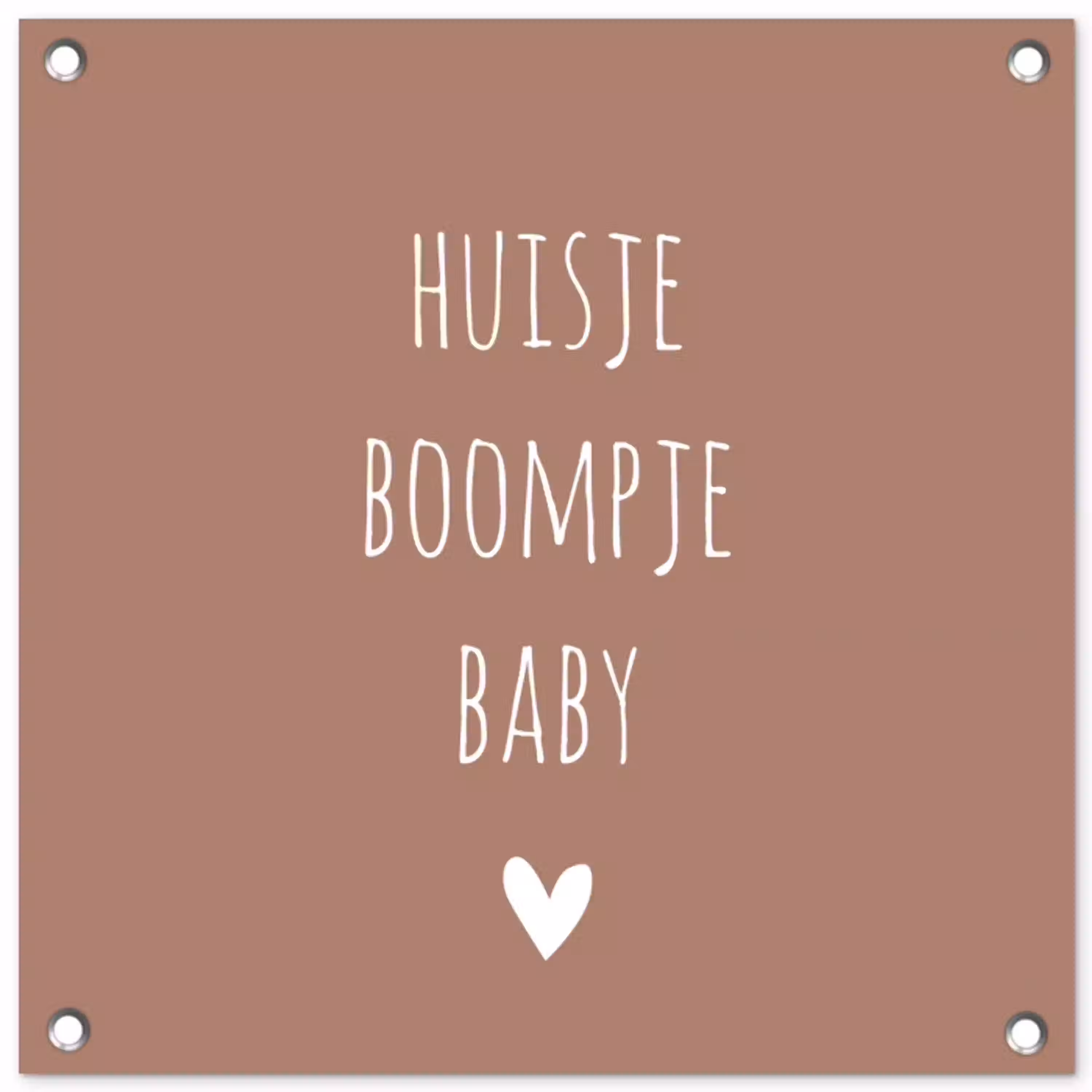 Quotes  - Spreuken - Huisje boompje beestje tuinposter los doek klein -3d