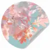 Eikenbladeren - Takken - Roze Wandcirkel behangsticker klein -3d