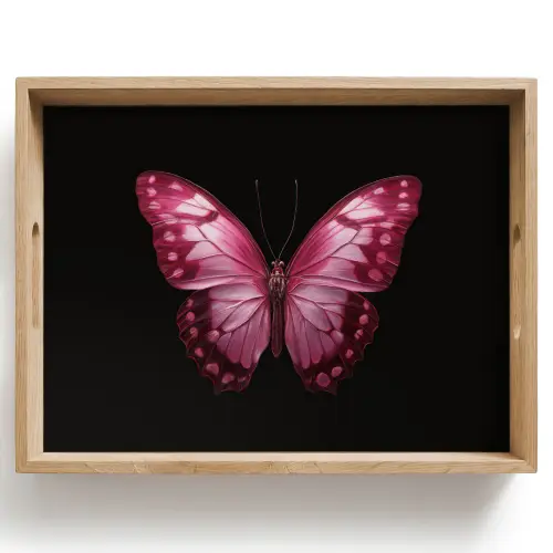 Vlinder - Fuchsia - Grafisch Dienblad Rechthoek middel -z3d_shopping
