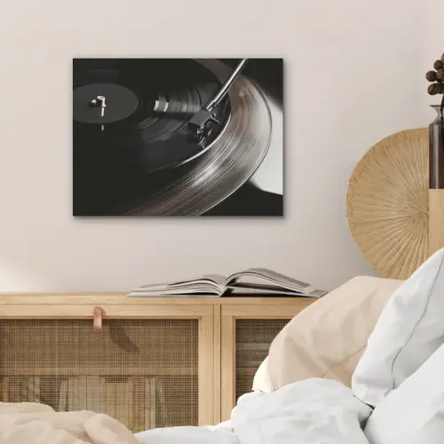 Close-up - Vinylplaat - Platenspeler - Zwart PET vilt klein -sfeer3