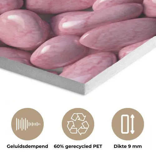 Roze - Glanzende - Stenen PET vilt klein 837 -closeup_NL
