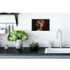 Portret - Vrouw - Bloemen Muursticker klein -keuken
