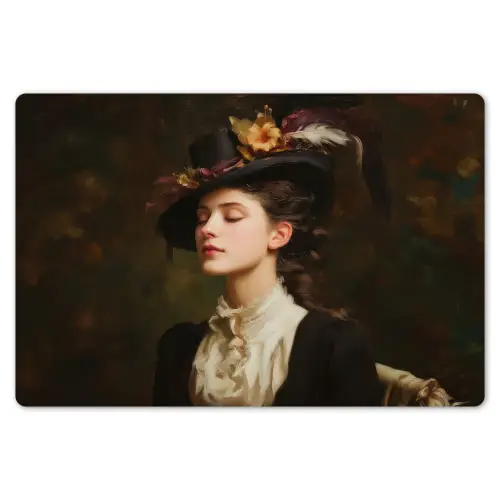 Vrouw - Victoriaans - Portret Placemat vinyl groot -zzsfeer1_Kitchenyeah-website