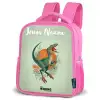 Dier - Dino - Natuur Kinderrugzak - Roze middel -schuin