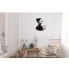 Vrouw - Champagne - Modern Wandcirkel aluminium klein -woonkamer