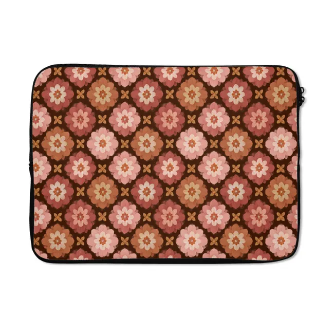 Laptophoes Geometrisch - Bloemen - Kleurrijk