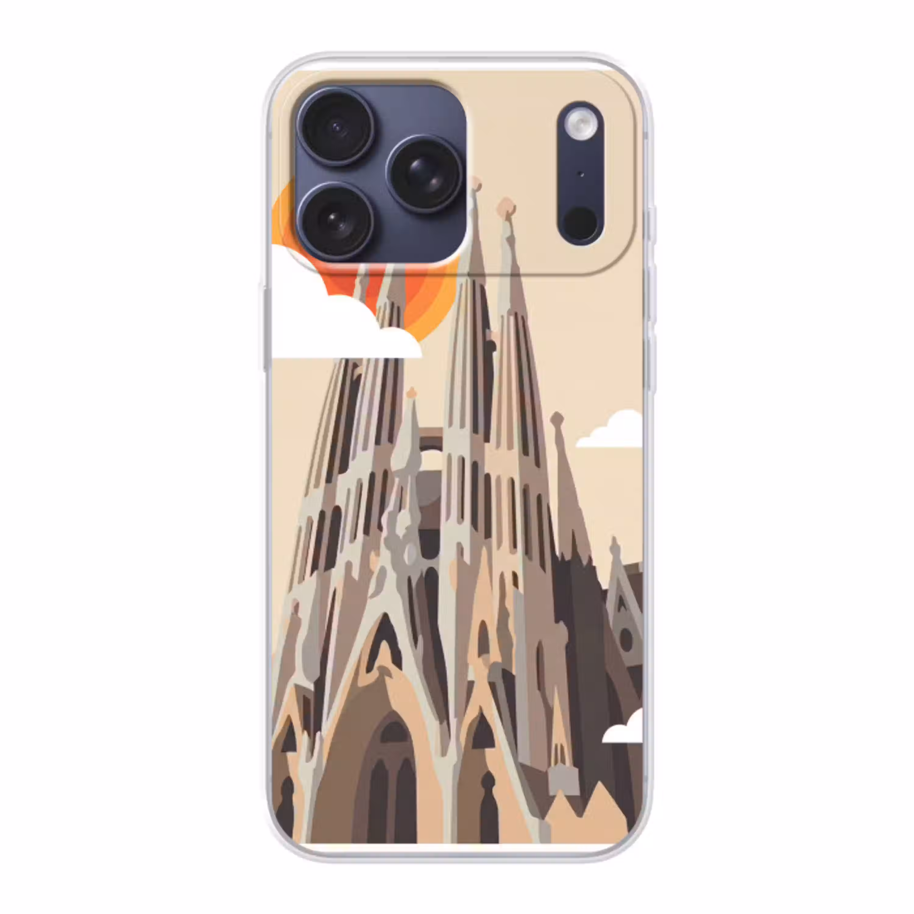 Gebouw - Torens - Architectuur - Abstract - Zonsondergang Telefoonhoesje iPhone 17 Pro Max klein -3d