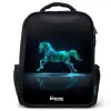 Futuristisch galopperend paard Rugzak - Zwart middel -3d