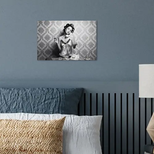 Chic - Vrouw - Zwart - Wit poster papier klein -sfeer2