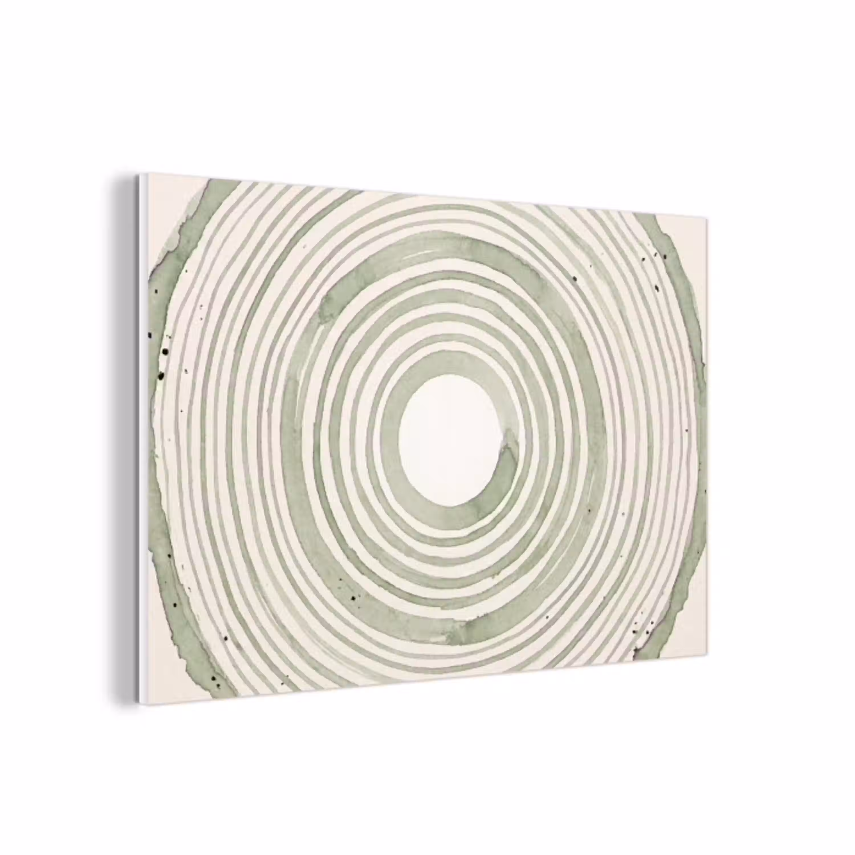 Abstractie - Cirkels - Waterverf - Groen - Modern forex 5mm xxl -3d