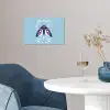 Bladeren - Wit - Vlinder - Insect poster papier klein -sfeer3