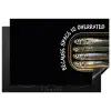 Sardines - Tekst - Vis - Blik Inductie beschermer vinyl 3mm klein -3d