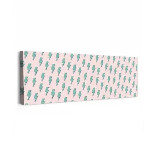 Patroon - Bliksem - Roze - Groen canvas 2cm klein 828 -z3d