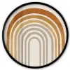 Minimalistisch - Boog - Lijnen - Beige Fotolijst rond zonder passe partout klein -3d
