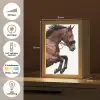 Paard - Springen - Modern Light Box met kabel (Tafellamp) klein -USP_NL
