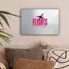 Catch flights not feelings - Vliegtuig - Roze canvas 2cm klein -sfeer1