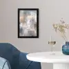Penseelstreken - Schilderij - Beige fotolijst zwart zonder passe partout klein -sfeer4