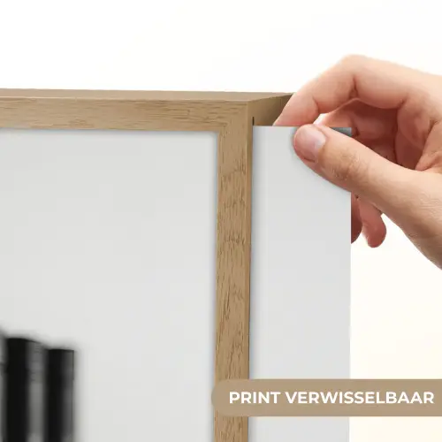 Wijnflessen - Zwart - Minimalistisch Light Box met batterij (Wandlamp) middel -USP_websiteprintNL
