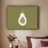 Avocado - Minimalistisch - Illustratie - Groen Textielframe - compleet frame klein -sfeer1