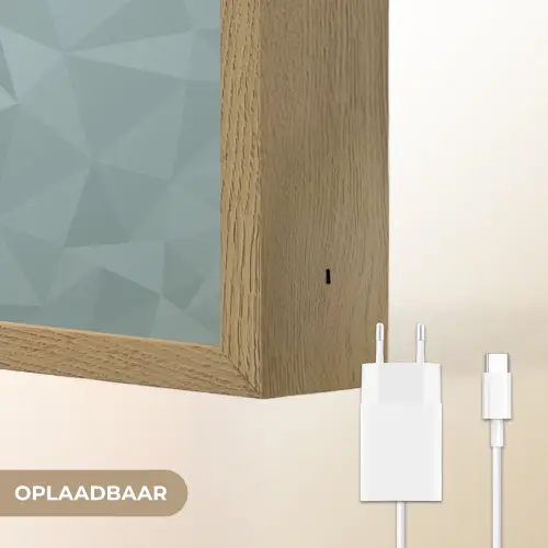 Schotse hooglander - Zwart wit - Patroon - Driehoek Light Box met batterij (Wandlamp) middel -USP_websiteoplaadbaarNL