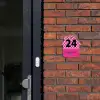 Roze - Blokjes - Klassiek Naambord Huisje klein -sfeer2