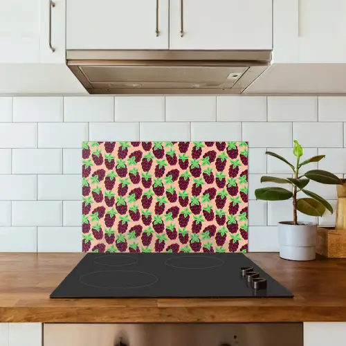 Frambozen - Rood - Roze - Patroon keuken achterwand spatscherm klein 900 -sfeer2