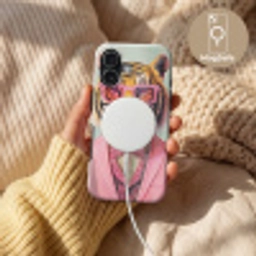 Tijger - Strik - Jasje - Roze Toughcase MagSafe Apple iPhone 17 klein -USP_MagsafeV