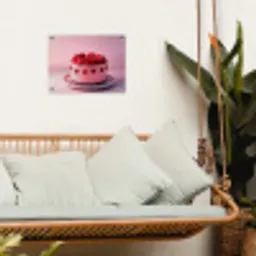 Taart - Hart - Roze tuinposter los doek klein -sfeer7