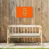 Oranje - Slow down you're doing fine - Retro Tuinposter op houten frame 2 cm dik klein -sfeer4