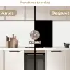 Zwart - Effen kleur keuken achterwand 2 middel 865 -voor-na2_ES