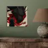 Krijger - Draak - Zwart - Rood - Rook aluminium wit klein -sfeer2