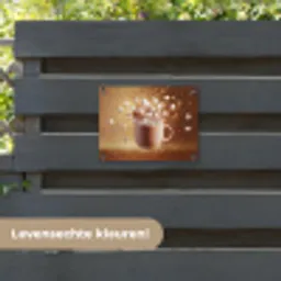 Chocomelk - Drinken - Warm - Bruin tuinposter los doek klein -sfeer3