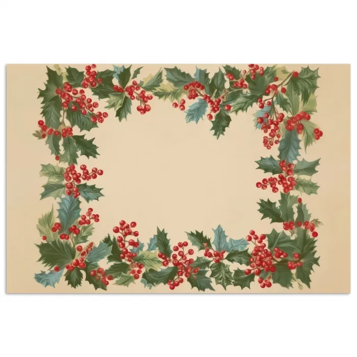 Hulstrand - Bessen - Beige poster papier klein -3d