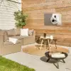 Uil - Bruin - Wit Tuinposter op houten frame 2 cm dik klein -sfeer2