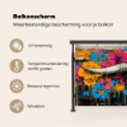 Schedel - Bloemen - Graffiti Balkonbeschermer Duitsland klein -specs_NL