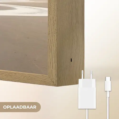 Kustlijn - Strand - Oceaan Light Box met batterij (Wandlamp) middel -USP_websiteoplaadbaarNL