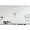 Schelpen - Blauw - Beige textielposter latten blank klein -kinderkamer